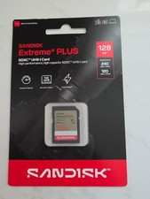 SanDisk Extreme PLUS 128GB SDXC UHS-I V30 U3 240MB/s R Memory Card BRAND NEW 
