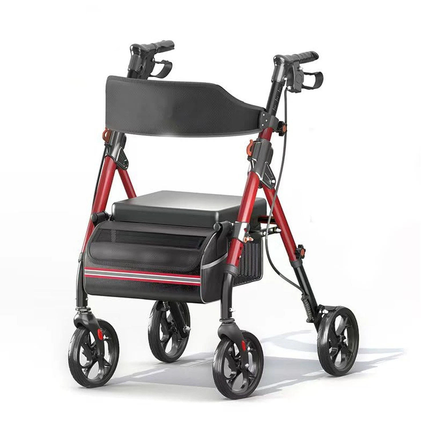 Foldable Rollator Walkers with Seat for Seniors, Lightweight Rollator Walker ...