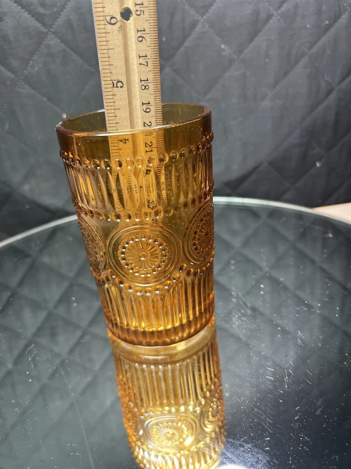 Juego de 2 vasos de vidrio ámbar The Pioneer Woman 8 oz Foto 4 de 4