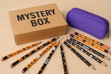 A Whole Bunch Of Halloween Pencils-included Purple Pencil case Mystery           