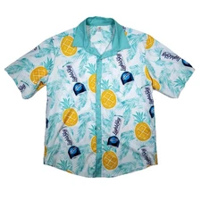 Blue Moon Beer Light Sky Tropical XL shortsleeve button front AOP FPS Apparel