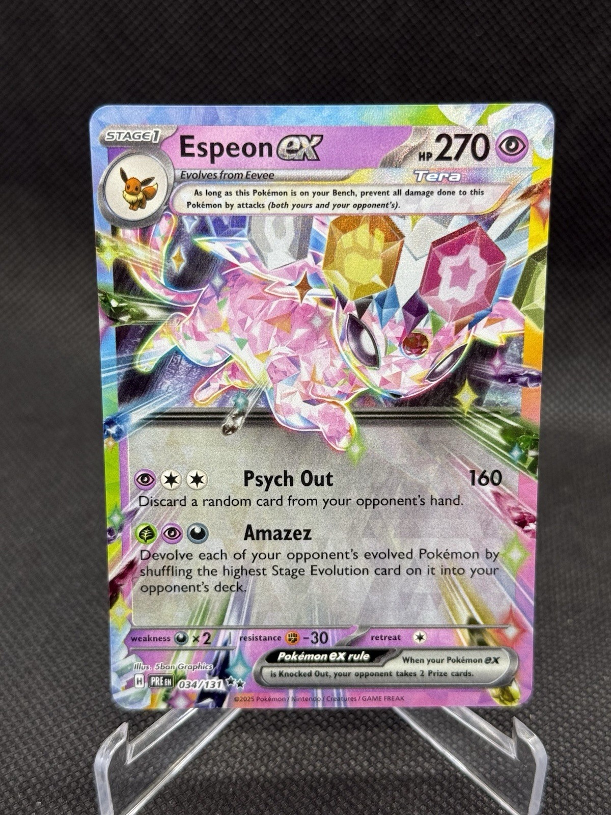Espeon EX 034/131 Pokemon Prismatic Evolutions Double Rare