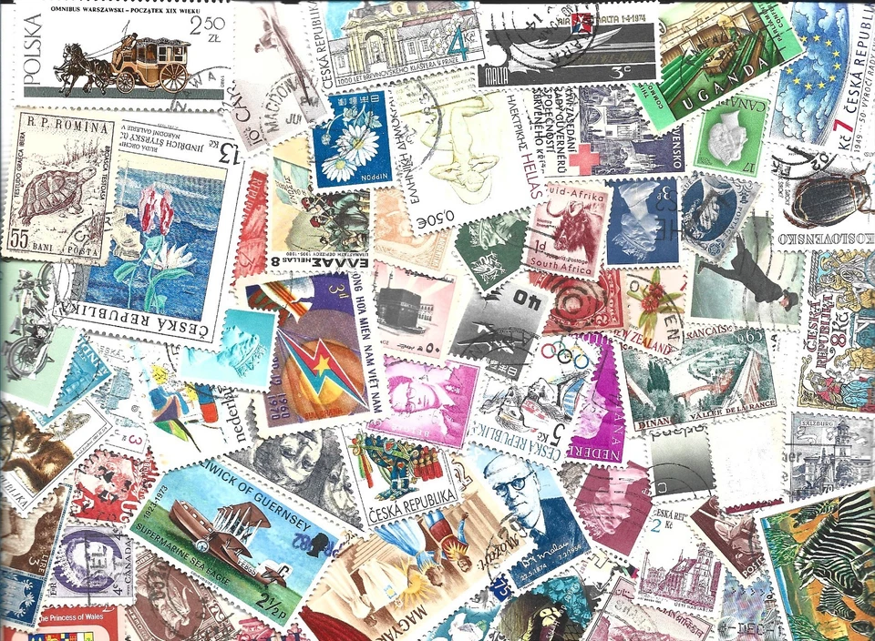 BULK MIX 1,000+ WORLD STAMPS OFF PAPER - FREE POST IN AUSTRALIA - image 2 of 4