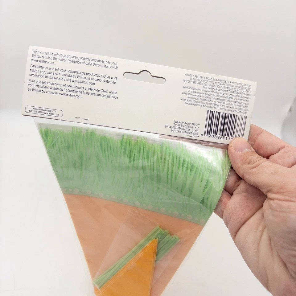 Wilton 15 bolsas de zanahoria con lazos bolsas de golosinas de Pascua fiesta violonchelo botín de celofán Foto 4 de 4