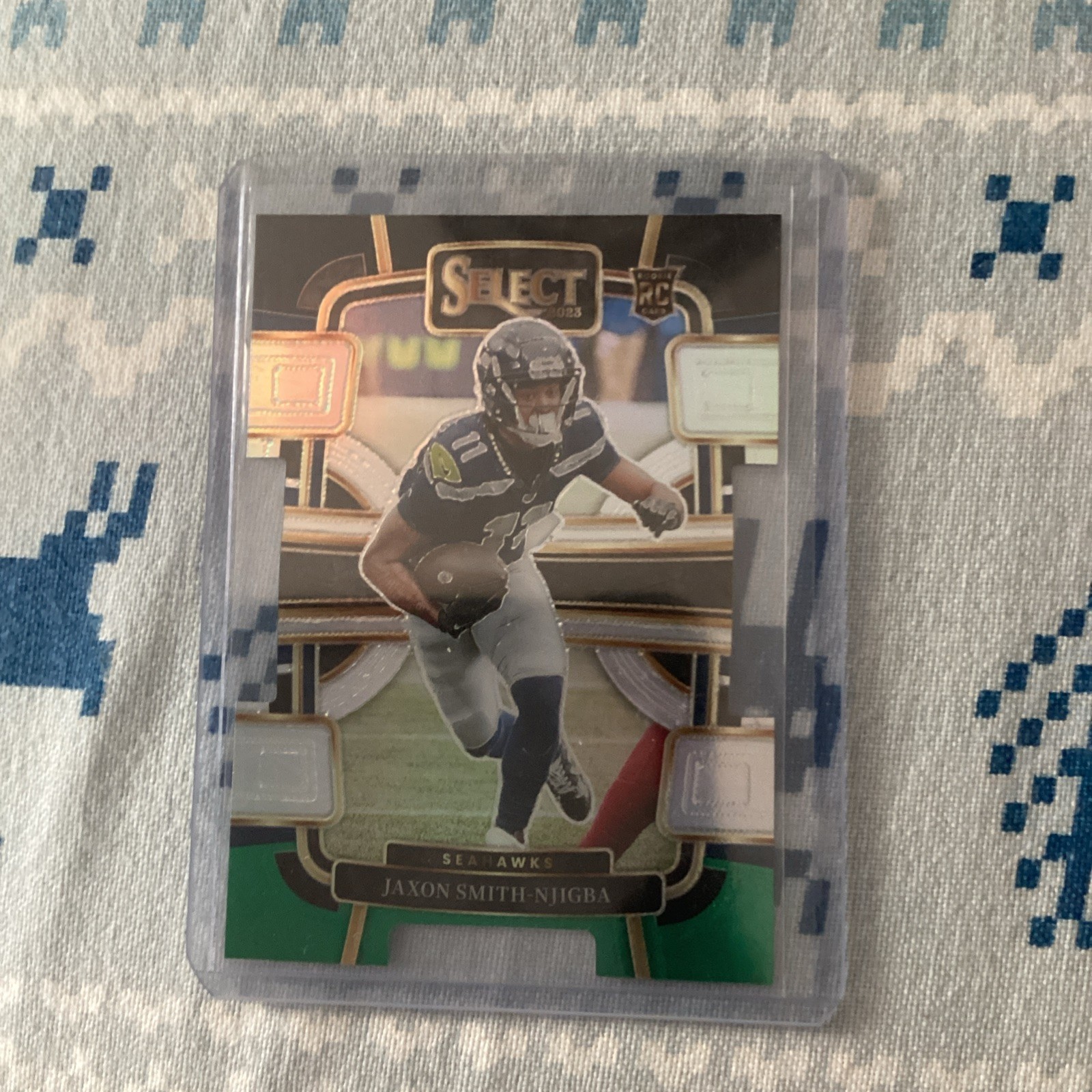 JAXON SMITH NJIGBA 2023 Select #87 DIE-CUT BLACK & GREEN PRIZM Rookie Seahawks