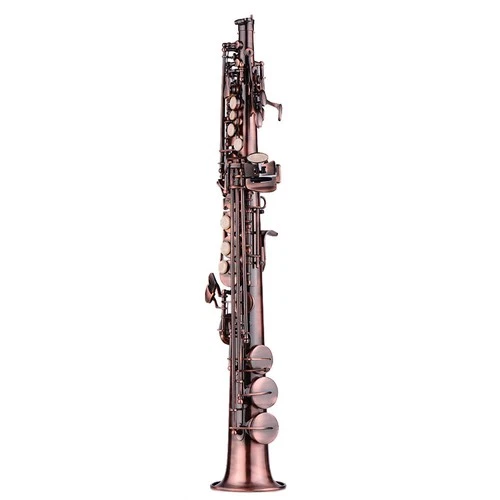 Professional Brass Straight Bb Soprano Saxophone Ni Plated Sax Woodwind MVNU
