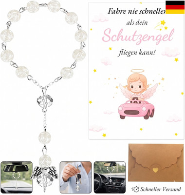 Schutzengel Auto, Führerschein Bestanden Geschenk, Glücksbringer Auto, 4-Teilige