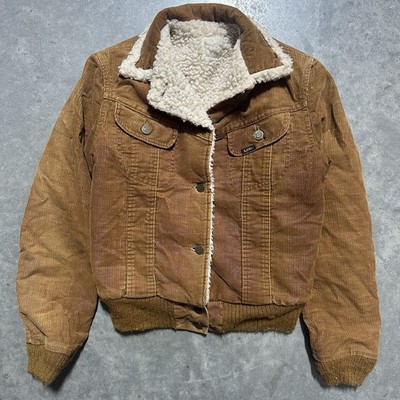 Vintage 70s Lee Jacket Brown Corduroy Storm Rider Sherpa Lined Trucker  Youth XL