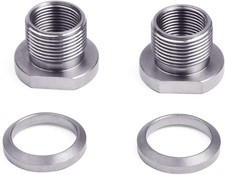 Wulankd 2 Pack Thread Protector, 1/2 x 28 ID to 5/8 x 24 OD, Stainless Steel Thr