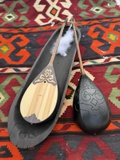 Kazakh Dombra Black Edition | Handcrafted Gift Set w/ Case & Accessories