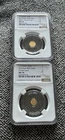 NGC Certified MS70 Bald Eagle 1/500 & Rose Skull 1/200 Oz  .999 Gold Rounds