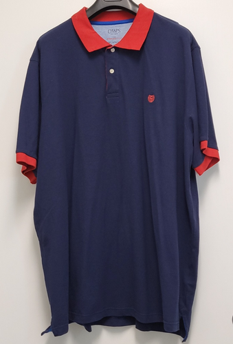 Chaps Everyday Poloshirt Herren 4XL Kurzarm dunkelblau Baumwolle