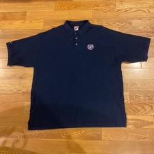 Nike Team Sports Hockey Vintage Navy Blue Polo Shirt Men’s Made in USA XXL 2XL