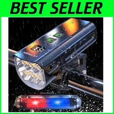 12000lm Bike Lights Set Rechargeable Front & Rear