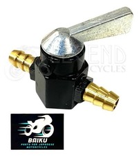 UNIVERSAL BAIKU 6MM INLINE FUEL TAP GAS PETROL VALVE PETCOCK  B5-01