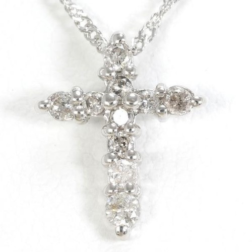 Platinum 900 850 Necklace Diamond 1.6g 42cm Free shipping Used