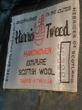 Preloved Harris Tweed Pure Woollen Jacket  (Menswear) Size 44L