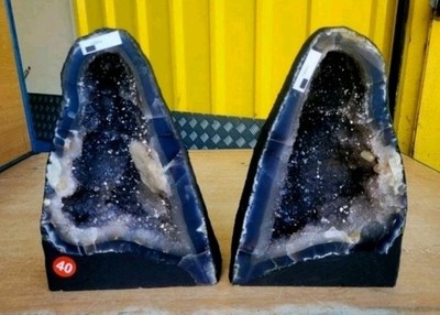 PAAR Amethyst Geode Höhle Kathedrale Kirchen 16 kg kombiniert IMPORTIERT BRASILIEN