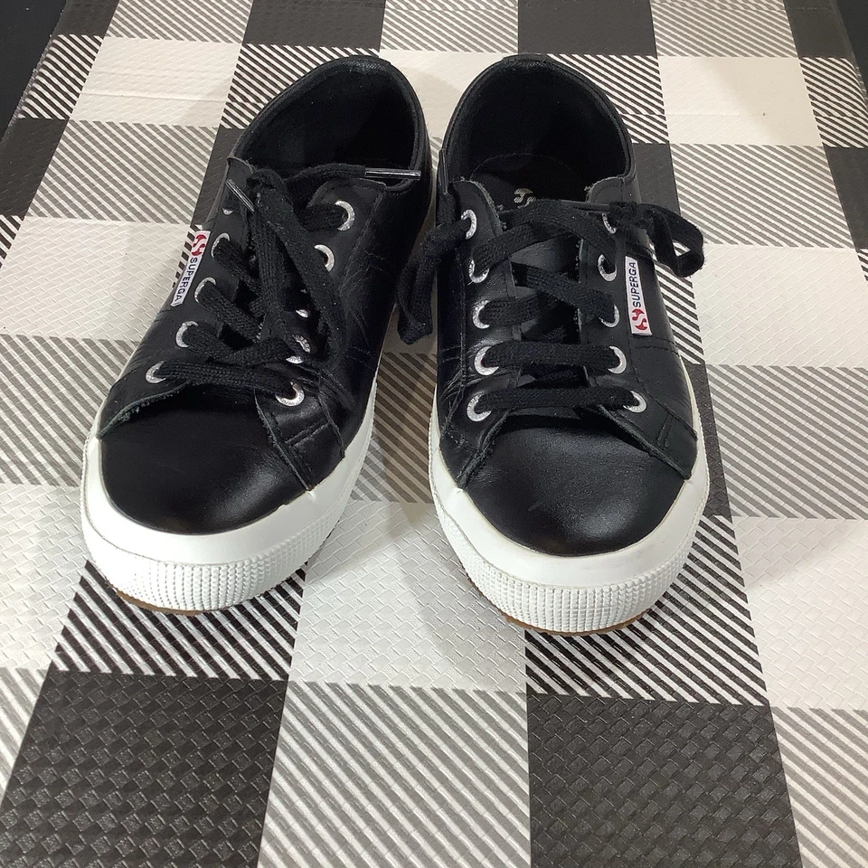 Superga 2750 Nappa Sneaker Women's (Black/White) Women's sz7.5 EUR 38 - Image 3 of 4