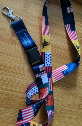 Colonial Williamsburg Don't Tread On Me Breakaway Release Detachable Lanyard - Picture 3 of 4