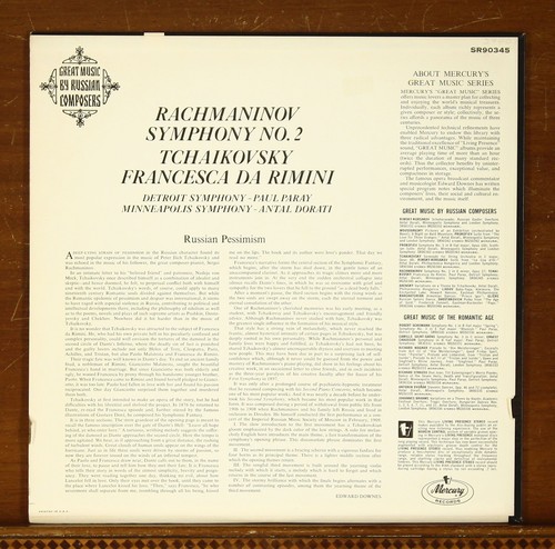 Rachmaninov Symphony 2 Tchaikovsky LP Mercury Living Presence SR90345 RFR-1 HEAR - Picture 2 of 4
