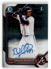 2022 Bowman Chrome Base Autograph A Brandol Mezquita #CPA-BMQ Auto Atlanta