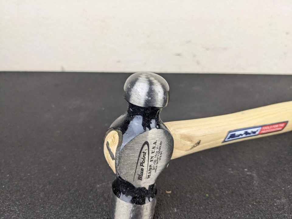 #bk226 Blue-Point Tools BP16B - 16 OZ bola peen mango de nogal martillo EE. UU. Foto 3 de 4