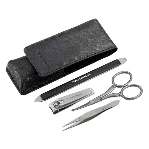 Tweezerman GEAR Essential 5pc Grooming Kit Point Tweezerette Scissors + G.E.A.R.