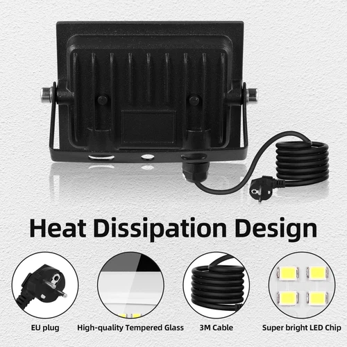 LED Fluter Stecker Außen Strahler Arbeitsleuchte Baustrahler Scheinwerfer Garten - Bild 76 von 251