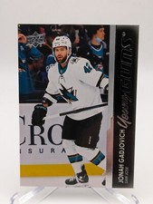💥 2021-22 UD Series 2 Base Young Guns #499 Jonah Gadjovich - San Jose Sharks