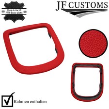 ROT LEDER AUTO SCHALTSACK UMGEBEN DECKEL+RAHMEN F?R CITROEN C3 MK1 02-10