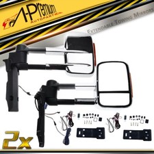 Electric Chrome Extendable Towing Mirrors for Toyota Land Cruiser 70 75 78 79