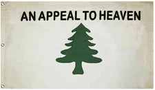 HEAVY COTTON 5'X8' AN APPEAL TO HEAVEN HUGE LARGE FLAG - EMBROIDERED SEWN X2