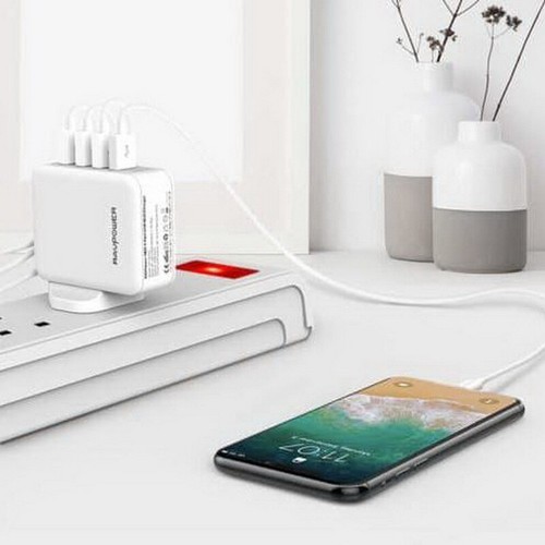 RAVPOWER RP-PC026 USB Wall Charger 40W 8A 4 Port Multi Charging Station PB27_W - 第 4/4 張圖片