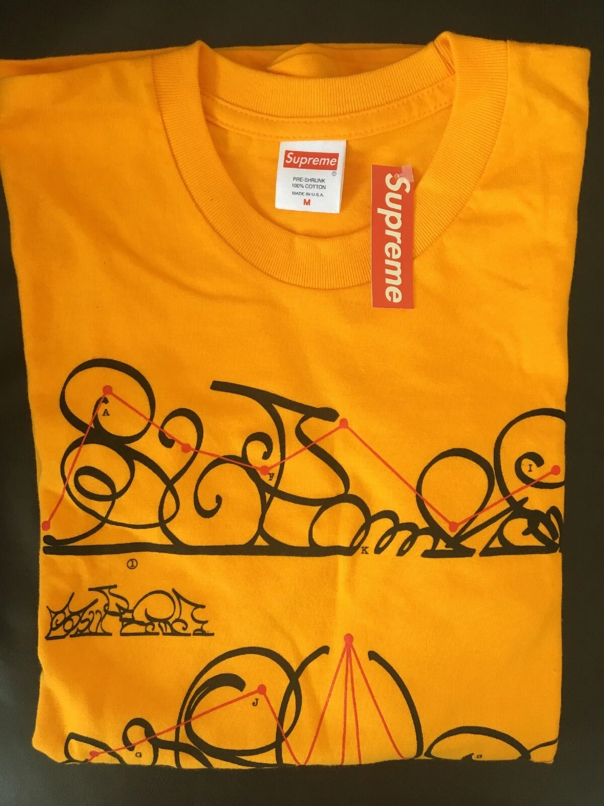 Tee shirt Supreme System orange vif moyen FW18 MOSA
