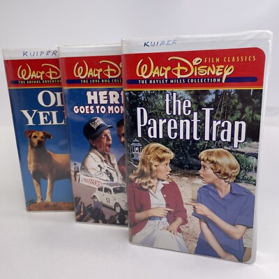 Lot Of 3 Disney Film Classics (VHS, 1980-1984) Herbie Love Bug, The Parent Trap