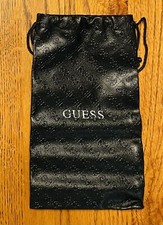 Guess Sunglasses Drawstring Travel Pouch Bag Black