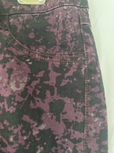 CAbi Women Twilight Purple/Black Camo Stretch Jeggings Pants Style 159 ~Size 8 - Picture 3 of 5