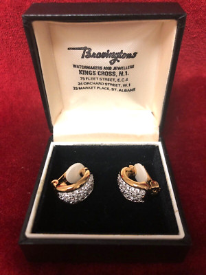 VTG 90 SWAROVSKI High-End Gold-Plated EARRINGS Ltd-Ed'n SWAN+SIGNATURE+COPYRIGHT