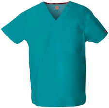 Dickies EDS Signature Unisex V-neck Top 83706 	U PICK LARGE, XL, XXL, XXXL TEAL