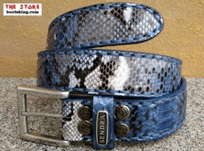 SENDRA BOOTS Gürtel Schlangenleder Python Belt Ledergürtel Handarbeit Spanien