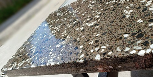 Custom Glow-In-The-Dark TerrazzoStyle, Natural Grey Polished Concrete - Picture 10 of 11