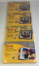 Lot of 4 Kodak Ultima Picture Paper 4x6 High Gloss Kodak Premium 75 Satin