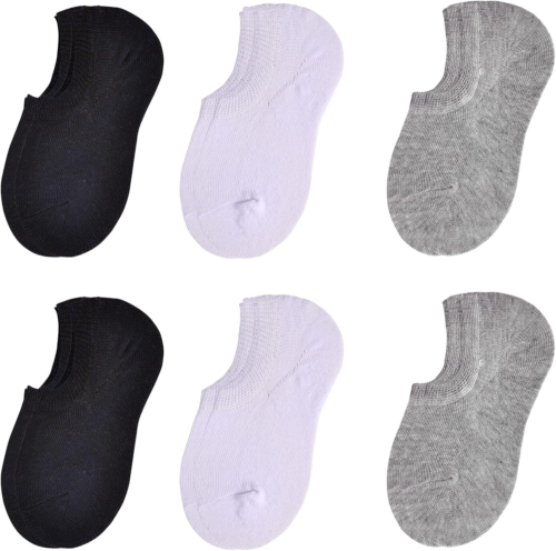 Toddler No Show Socks Little Girls Boys Cotton Socks anti Slip Low Cut Ankle Soc
