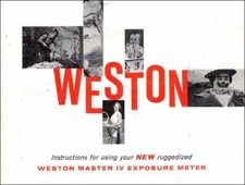 WESTON MASTER IV EXPOSURE METER MODEL 745 ORIGINAL INSTRUCTION MANUAL LM0211 