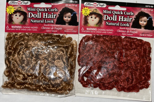 Fibre Craft Mini schnelle Locken Puppe Haar siehe Farben 3372-99 & 3372-94 kostenloser Versand