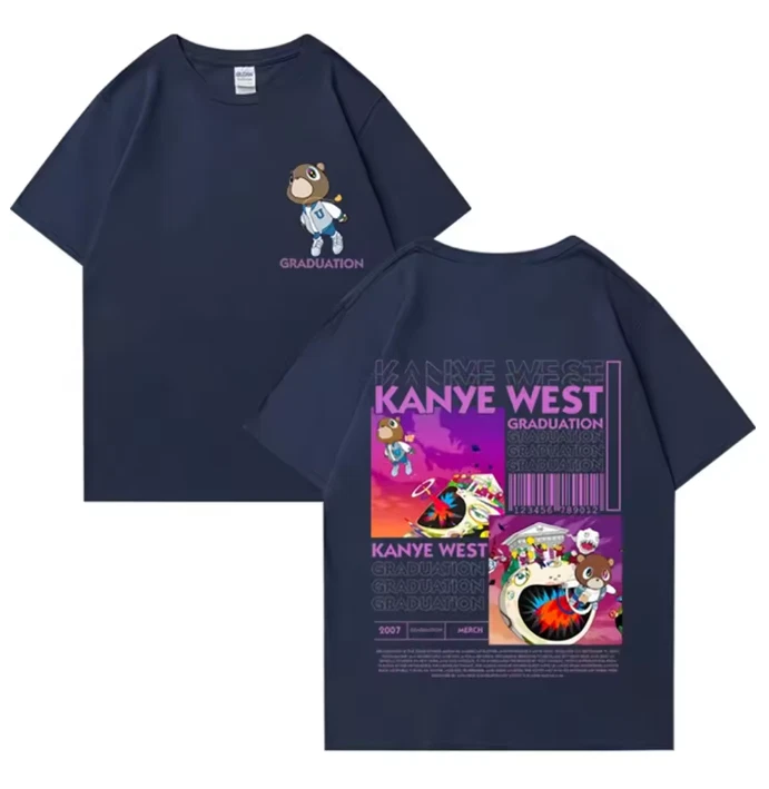 Kanye West Graduation Bear Double Sided Printed T shirt