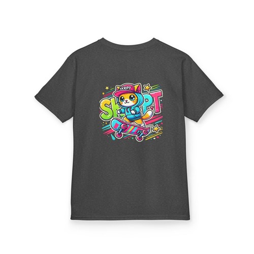 Kids Tee, Cool Skate Cat Shirt - Fun Gift for Boys and Girls, Playful Summer - Picture 25 of 51