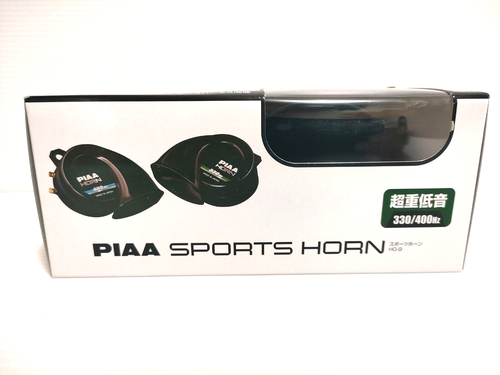 PIAA 85115 HO-9 Dual Tone Light Weight Twin Super Horn 112dB 12V 330/400Hz Gift - Foto 7 di 16