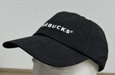 NEW Starbucks Coffee Employee Worker Hat Uniform Black Cap Strapback Job Cap